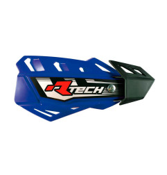 RACETECH (RTECH) OSŁONY RĄK (HANDBARY) FLX CROSS/ENDURO KOLOR NIEBIESKI (Z 2 RODZAJAMI MOCOWAŃ DO KIEROWNICY ORAZ MANETEK)