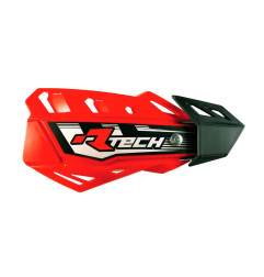 RACETECH (RTECH) OSŁONY RĄK (HANDBARY) FLX CROSS/ENDURO KOLOR CZERWONY (Z 2 RODZAJAMI MOCOWAŃ DO KIEROWNICY ORAZ MANETEK)