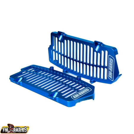 FM-PARTS OSŁONY CHŁODNICY (KRATKI) ALUMINIUM KTM/HUSQVARNA/GAS GAS '20-'26 TBI /TPI KOLOR NIEBIESKI