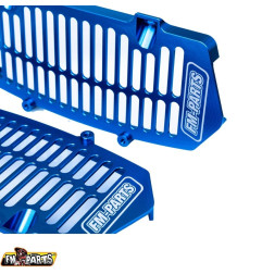 FM-PARTS OSŁONY CHŁODNICY (KRATKI) ALUMINIUM KTM/HUSQVARNA/GAS GAS '20-'26 TBI /TPI KOLOR NIEBIESKI