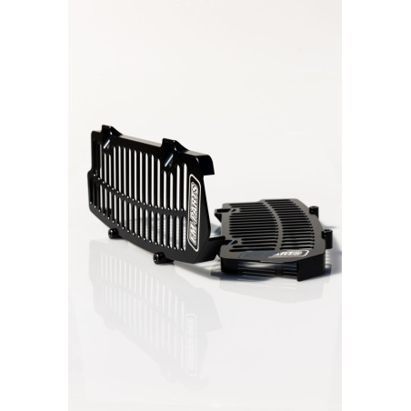 FM-PARTS OSŁONY CHŁODNICY (KRATKI) ALUMINIUM KTM/HUSQVARNA/GAS GAS '20-'26 TBI / TPI KOLOR CZARNY