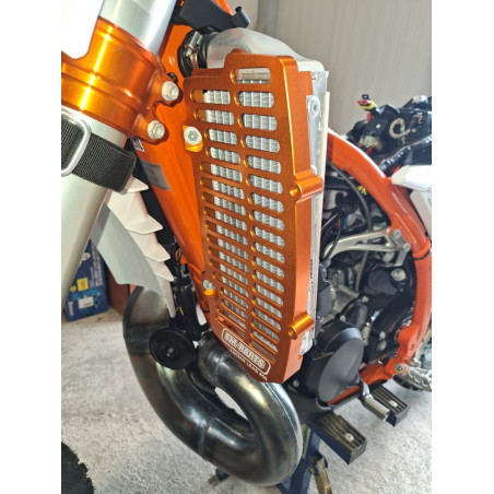 FM-PARTS PROMOCJA OSŁONY CHŁODNICY (KRATKI) ALUMINIUM KTM/HUSQVARNA/GAS GAS '20-'26 TBI / TPI KOLOR POMARAŃCZOWY