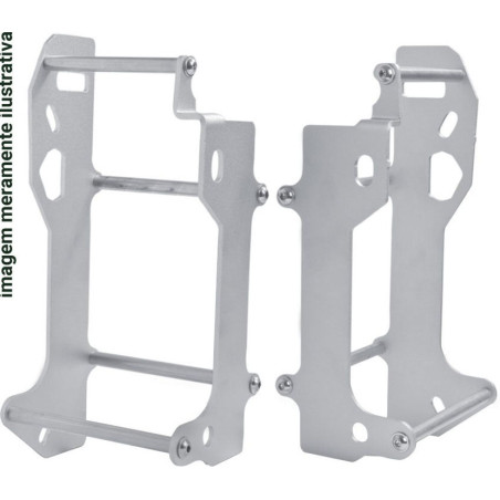 CROSSPRO WYPRZEDAŻ OSŁONY CHŁODNICY ALUMINIOWE MODEL LIGHT ICE POLISH TM EN/MX 250, EN/MX 300 '19 KOLOR SREBRNY