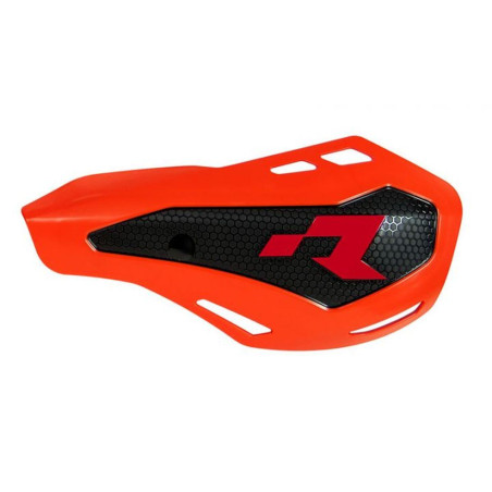 RACETECH (RTECH) OSŁONY RĄK (HANDBARY) HP1 KOLOR POMRAŃCZOWY (Z 2 RODZAJAMI MOCOWAŃ DO KIEROWNICY ORAZ MANETEK)