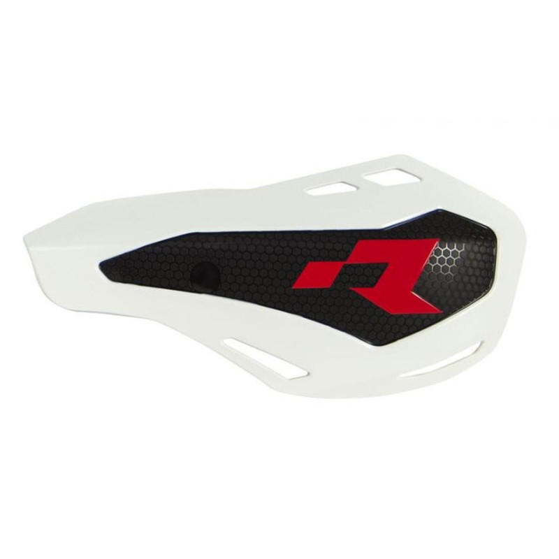 RACETECH (RTECH) OSŁONY RĄK (HANDBARY) HP1 KOLOR BIAŁY (Z MOCOWANIAMI Z OSŁONAMI POMP SPRZĘGŁA I HAMULCA BRAKTEC)