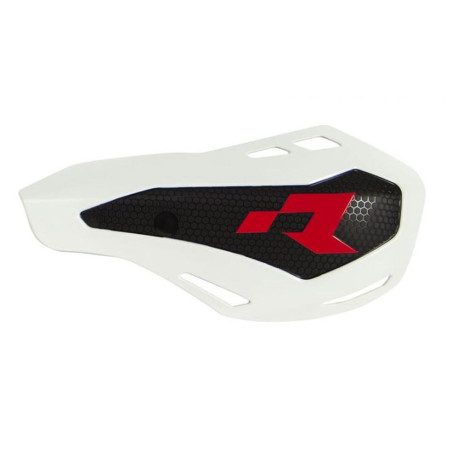 RACETECH (RTECH) OSŁONY RĄK (HANDBARY) HP1 KOLOR BIAŁY (Z MOCOWANIAMI Z OSŁONAMI POMP SPRZĘGŁA I HAMULCA BRAKTEC)
