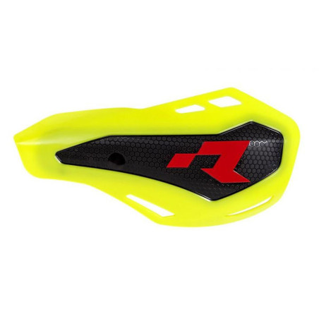 RACETECH (RTECH) OSŁONY RĄK (HANDBARY) HP1 KOLOR ŻÓŁTY FLUO (Z 2 RODZAJAMI MOCOWAŃ DO KIEROWNICY ORAZ MANETEK)