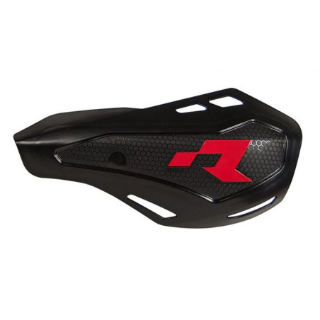 RACETECH (RTECH) OSŁONY RĄK (HANDBARY) HP1 KOLOR CZARNY (Z MOCOWANIAMI Z OSŁONAMI POMP SPRZĘGŁA I HAMULCA BRAKTEC)