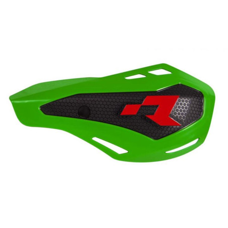 RACETECH (RTECH) OSŁONY RĄK (HANDBARY) HP1 KOLOR ZIELONY (Z MOCOWANIAMI Z OSŁONAMI POMP SPRZĘGŁA I HAMULCA NISSIN)