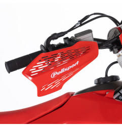 POLISPORT OSŁONY RĄK (HANDBARY) MODEL MX FORCE Z UNIWERSALNYM ZESTAWEM MONTAŻOWYM 22/28 KOLOR CZERWONY