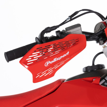 POLISPORT OSŁONY RĄK (HANDBARY) MODEL MX FORCE Z UNIWERSALNYM ZESTAWEM MONTAŻOWYM 22/28 KOLOR CZERWONY