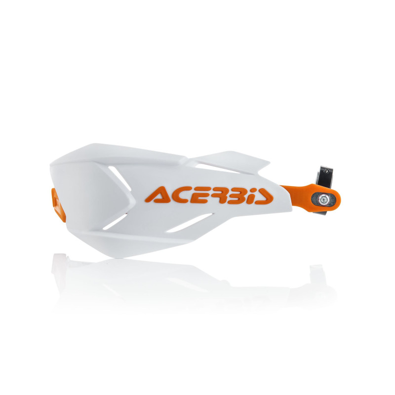 ACERBIS OSŁONY RĄK (HANDBARY) X-FACTORY Z RDZENIEM ALUMINIOWYM KOLOR BIAŁY / POMARAŃCZOWY