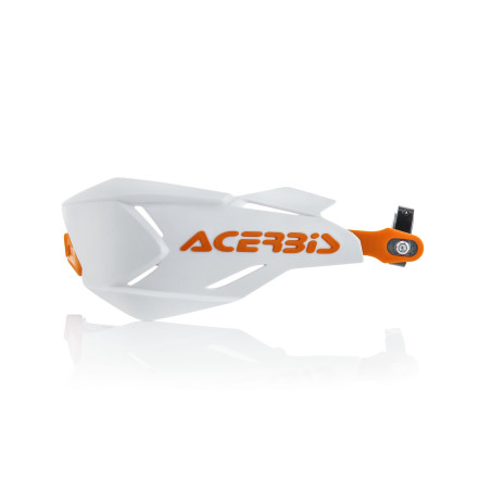 ACERBIS OSŁONY RĄK (HANDBARY) X-FACTORY Z RDZENIEM ALUMINIOWYM KOLOR BIAŁY / POMARAŃCZOWY
