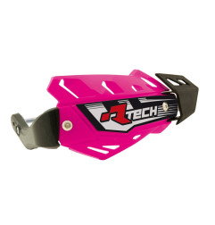 RACETECH (RTECH) OSŁONY RĄK (HANDBARY) FLX ATV/QUAD KOLOR RÓŻOWY NEON (Z 3 RODZAJAMI MOCOWAŃ DO KIEROWNICY)