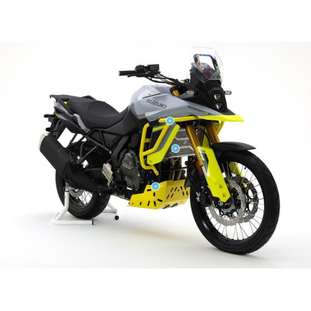 CROSSPRO WYPRZEDAŻ GMOLE OSŁONA SILNIKA ALUMINIOWA SUZUKI V-STROM 800 / 800 DE '23-'24 KOLOR CZARNY TEKSTUROWANY