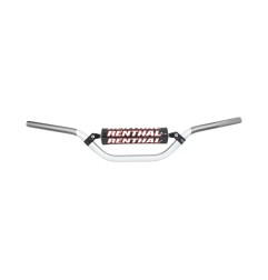 RENTHAL KIEROWNICA 7/8 CALA (22MM) MX MINI HANDLEBAR SILVER/GREY KAWASAKI KX 65 02-16 PADDED KOLOR SREBRNY/SZARY Z GĄBKA