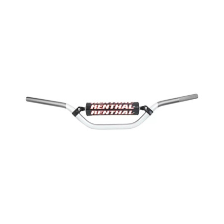 RENTHAL KIEROWNICA 7/8 CALA (22MM) MX MINI HANDLEBAR SILVER/GREY KAWASAKI KX 65 02-16 PADDED KOLOR SREBRNY/SZARY Z GĄBKA