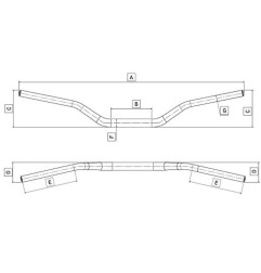 DOMINO KIEROWNICA ALUMINIOWA (ERGAL 7075) FATBAR 28MM ŚREDNIA KOLOR SREBRNY
