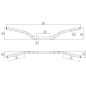 DOMINO KIEROWNICA ALUMINIOWA (ERGAL 7075) FATBAR 28MM MEDIUM KOLOR CZARNY