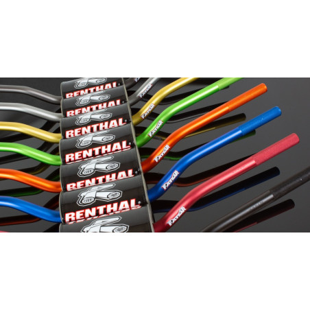 RENTHAL KIEROWNICA 1,1/8 CALA (28,6MM) MX FATBAR HANDLEBAR BLUE HONDA CR/CRF, KAWASAKI KX/KXF KOLOR NIEBIESKI Z GĄBKĄ