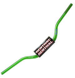 RENTHAL KIEROWNICA 1,1/8 CALA (28,6MM) MX FATBAR HANDLEBAR GREEN HONDA CR/CRF, KAWASAKI KX/KXF KOLOR ZIELONY Z GĄBKĄ