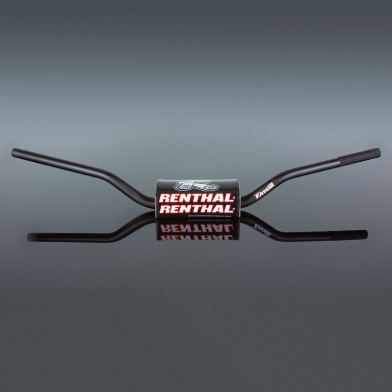 RENTHAL KIEROWNICA 1,1/8 CALA (28,6MM) MX FATBAR HANDLEBAR BLACK CR HIGH/RICKY JOHNSON KOLOR CZARNY Z GĄBKĄ