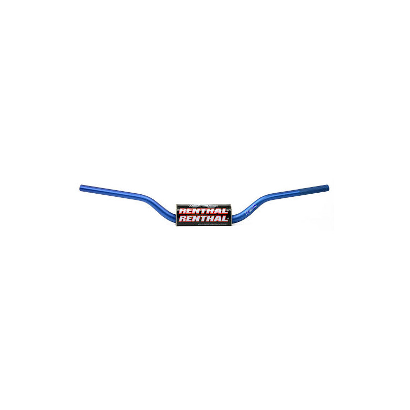RENTHAL KIEROWNICA 1,1/8 CALA (28,6MM) MX FATBAR HANDLEBAR BLUE CR HIGH/RICKY JOHNSON KOLOR NIEBIESKI Z GĄBKĄ