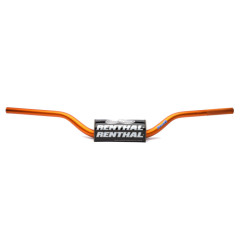 RENTHAL KIEROWNICA 1,1/8 CALA (28,6MM) MX FATBAR HANDLEBAR RC WYSOKA HIGH ORANGE KOLOR POMARAŃCZOWY Z GĄBKĄ