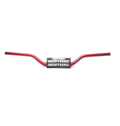 RENTHAL KIEROWNICA 1,1/8 CALA (28,6MM) MX FATBAR HANDLEBAR RC WYSOKA HIGH RED KOLOR CZERWONY Z GĄBKĄ