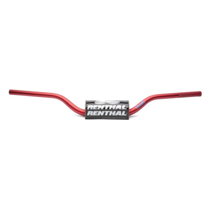 RENTHAL KIEROWNICA 1,1/8 CALA (28,6MM) MX FATBAR HANDLEBAR RC WYSOKA HIGH RED KOLOR CZERWONY Z GĄBKĄ