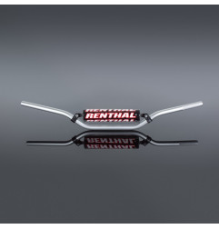 RENTHAL KIEROWNICA 7/8 CALA (22MM) MX HANDLEBAR SILVER ENDURO HIGH PADDED KOLOR SREBRNY Z GĄBKĄ