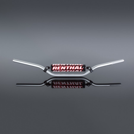 RENTHAL KIEROWNICA 7/8 CALA (22MM) MX HANDLEBAR SILVER ENDURO HIGH PADDED KOLOR SREBRNY Z GĄBKĄ