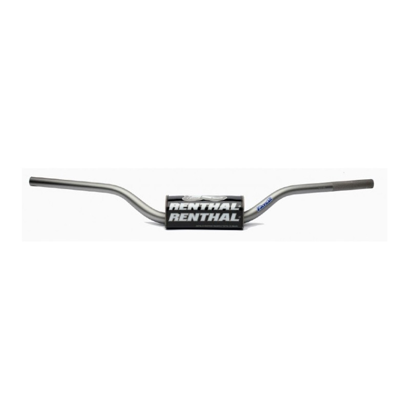 RENTHAL KIEROWNICA 1,1/8 CALA (28,6MM) MX FATBAR HANDLEBARS GREY RC SX/SXF 06-09, SUZUKI RM/RMZ 06-13 KOLOR SZARY Z GĄBKĄ