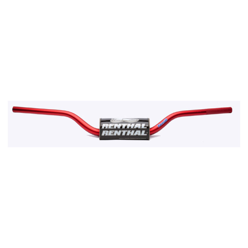 RENTHAL KIEROWNICA 1,1/8 CALA (28,6MM) MX FATBAR HANDLEBARS RED RC SX/SXF 06-09, SUZUKI RM/RMZ 06-13 KOLOR CZERWONY Z GĄBKĄ