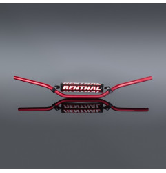 RENTHAL KIEROWNICA 7/8 CALA (22MM) MX HANDLEBAR RED CR HIGH/RICKY JOHNSON PADDED KOLOR CZERWONY Z GĄBKĄ