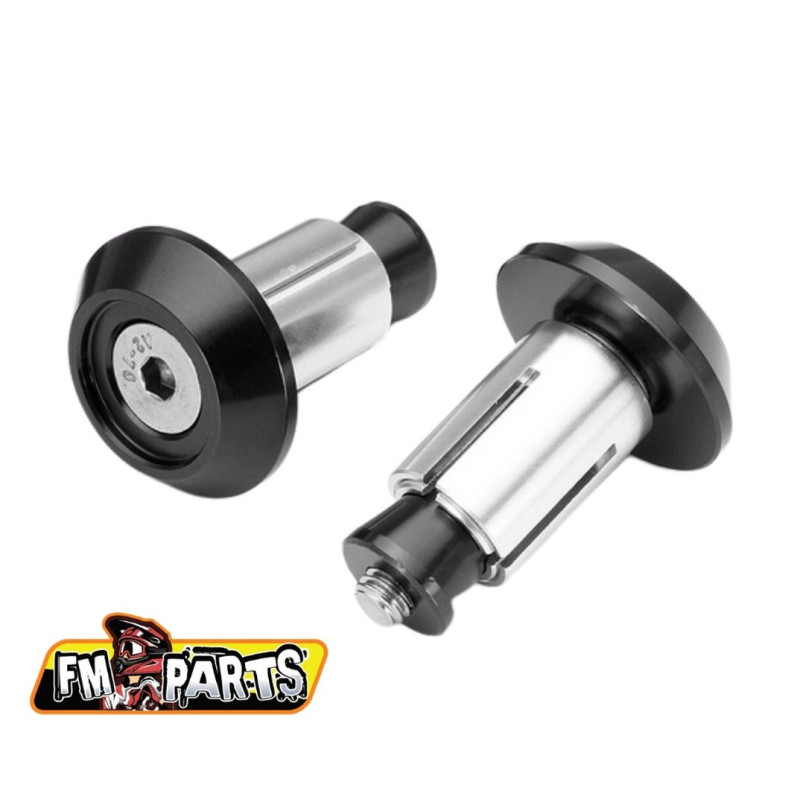 FM-PARTS KOŃCÓWKI KIEROWNICY/KORKI ALUIMINIUM KOLOR CZARNY
