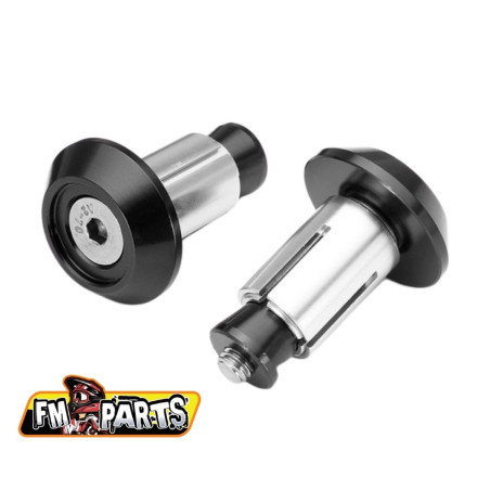 FM-PARTS KOŃCÓWKI KIEROWNICY/KORKI ALUIMINIUM KOLOR CZARNY