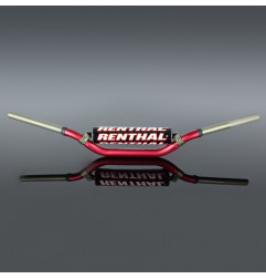 RENTHAL KIEROWNICA 1,1/8 CALA (28,6MM) MX TWINWALL 997 HANDLEBAR RED CR/CRF 04-13 KX/KXF 06-13 PADDED KOLOR CZERWONY Z GĄBKĄ