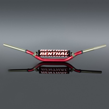 RENTHAL KIEROWNICA 1,1/8 CALA (28,6MM) MX TWINWALL 999 HANDLEBAR RED MCGRATH / SHORT PADDED KOLOR CZERWONY Z GĄBKĄ