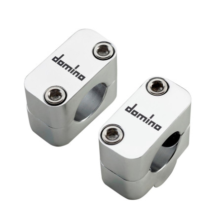 DOMINO MOCOWANIE/REDUKCJA/PODWYŻKI KIEROWNICY Z 22MM NA 28MM, WYSOKOŚĆ 20MM KOLOR SREBRNY