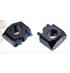 ACCEL MOCOWANIE/PODWYŻKI KIEROWNICY (DÓŁ-22,2/GÓRA-22,2MM) WYS. 20MM KOLOR CZARNY (BM-01BK22/22)
