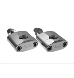 ACCEL MOCOWANIE/PODWYŻKI KIEROWNICY (22,2MM) WYS. 34MM ZE ŚRUBĄ M12 KOLOR SREBRNY (BM-02SV22)