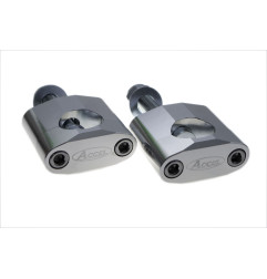 ACCEL MOCOWANIE/PODWYŻKI KIEROWNICY (28,6MM) WYS. 34MM ZE ŚRUBĄ M12 KOLOR SREBRNY (BM-02SV28)