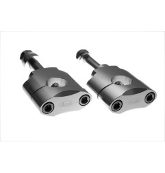 ACCEL MOCOWANIE/PODWYŻKI KIEROWNICY (22,2MM) WYS. 34,7MM ZE ŚRUBĄ M12 KOLOR SREBRNY (BM-07SV22)