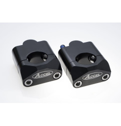ACCEL MOCOWANIE/PODWYŻKI KIEROWNICY (DÓŁ-22,2/GÓRA-28,6MM) WYS. 35MM KOLOR CZARNY (BM-09BK22/28)