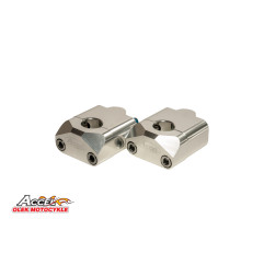 ACCEL MOCOWANIE/PODWYŻKI KIEROWNICY (DÓŁ-22,2/GÓRA- 22,2MM) WYS. 35MM KOLOR SREBRNY (BM-09SV22/22)