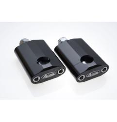 ACCEL MOCOWANIE/PODWYŻKI KIEROWNICY (22,2MM) WYS. 58,5MM ZE ŚRUBĄ M12 KOLOR CZARNY (BM-16BK22)