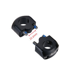 ACCEL MOCOWANIE/PODWYŻKI KIEROWNICY (DÓŁ-22,2/GÓRA-28,6MM) WYS. 20MM KOLOR CZARNY (BM-34BK22/28)