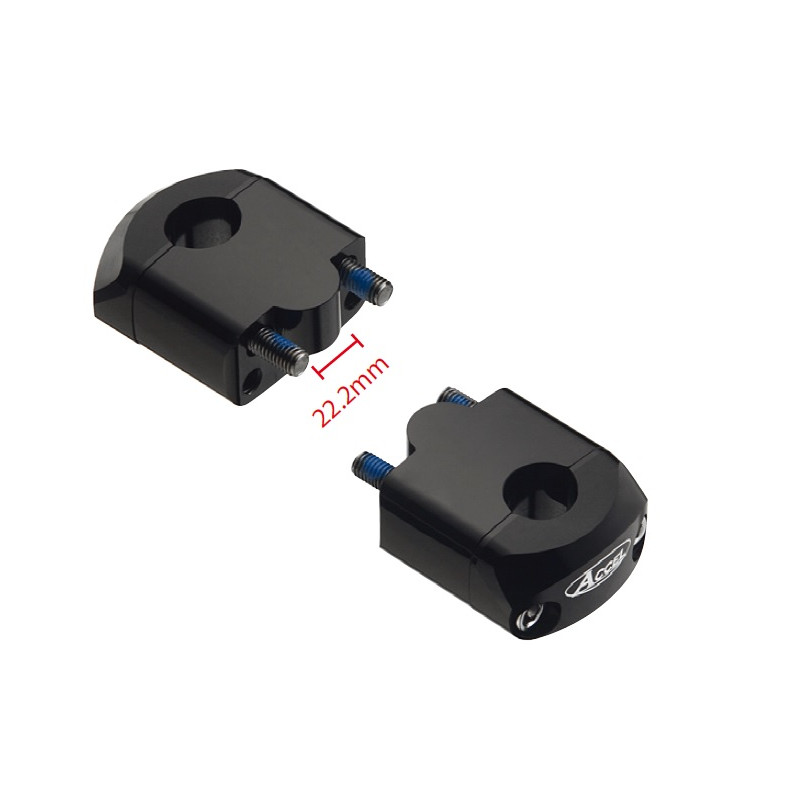 ACCEL MOCOWANIE/PODWYŻKI KIEROWNICY (DÓŁ-22,2/GÓRA-28,6MM) WYS. 35MM KOLOR CZARNY (BM-39BK28)