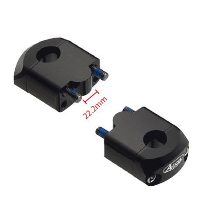 ACCEL MOCOWANIE/PODWYŻKI KIEROWNICY (DÓŁ-22,2/GÓRA-28,6MM) WYS. 35MM KOLOR CZARNY (BM-39BK28)
